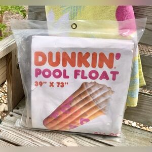 NEW Jumbo DUNKIN Iced Coffee Pool Float Raft Retired Merch Dunkin Donuts Summer